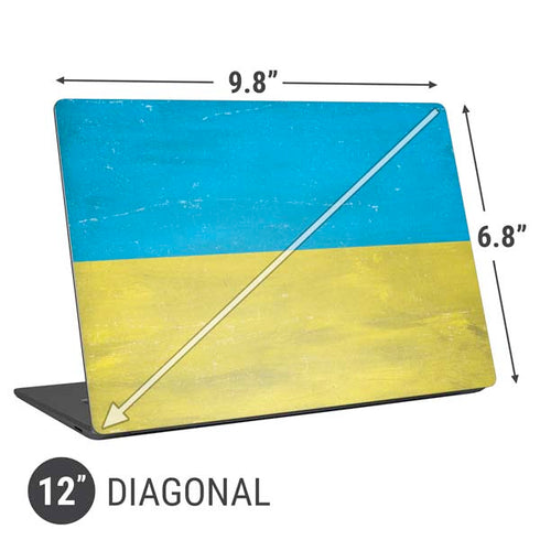 Ukraine Flag Distressed Universal Laptop 12in (9.8 x 6.8in) Skin